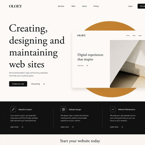 Creating, designing and maintaining web sites Creating, designing and maintaining web sites