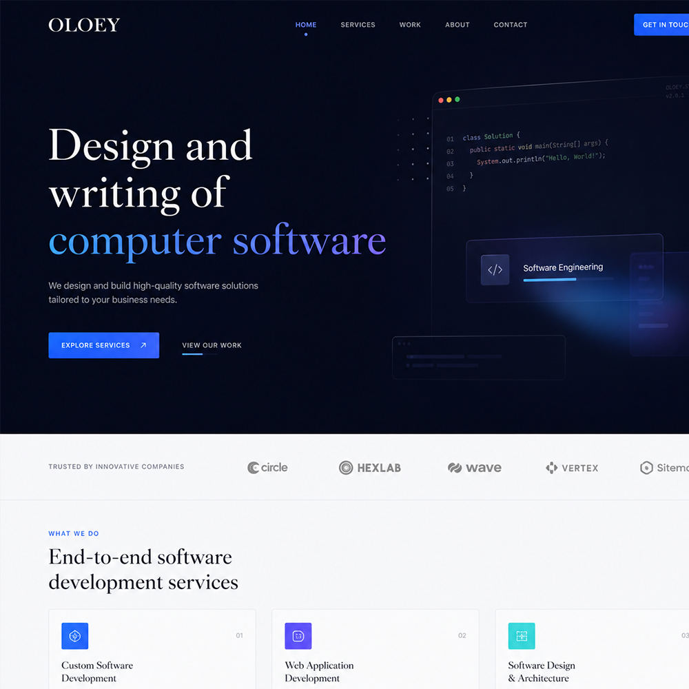Design and writing of computer software Design and writing of computer software