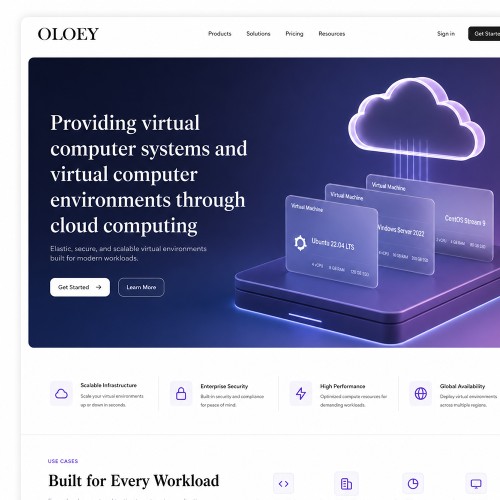 Providing virtual computer systems and virtual computer environments through cloud computing Providing virtual computer systems and virtual computer environments through cloud computing