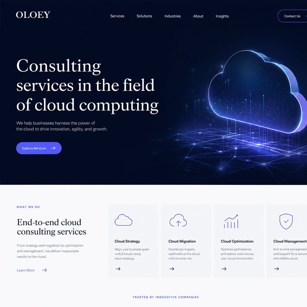 Consulting services in the field of cloud computing Consulting services in the field of cloud computing